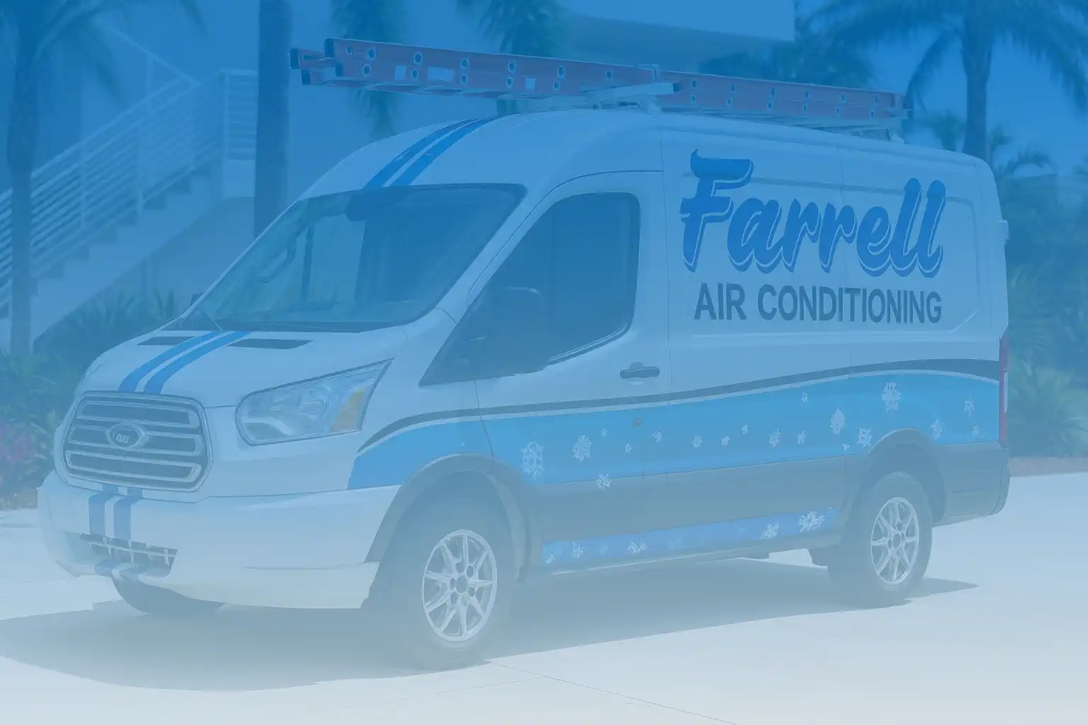 Farrell Air Conditioning service van and team