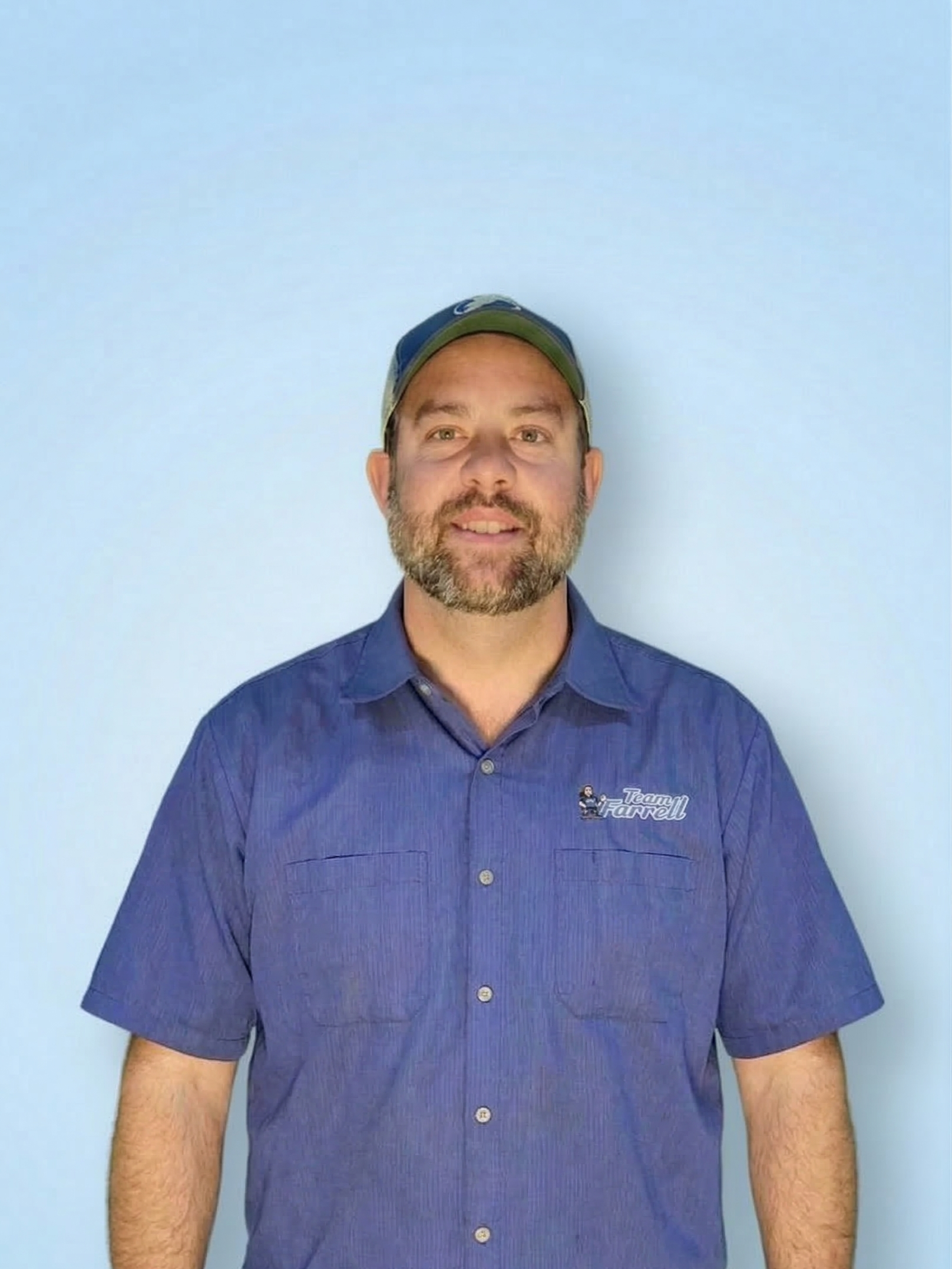 Technician working on Goodman AC unit